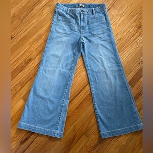 KUT from the Kloth Jeans Front Patch Pockets Wide Leg Cropped size 8